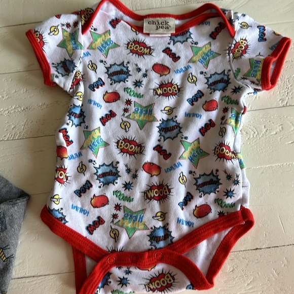 9M baby boy, tractor hoodie, and chickpea onesie, boom - Picture 5 of 7